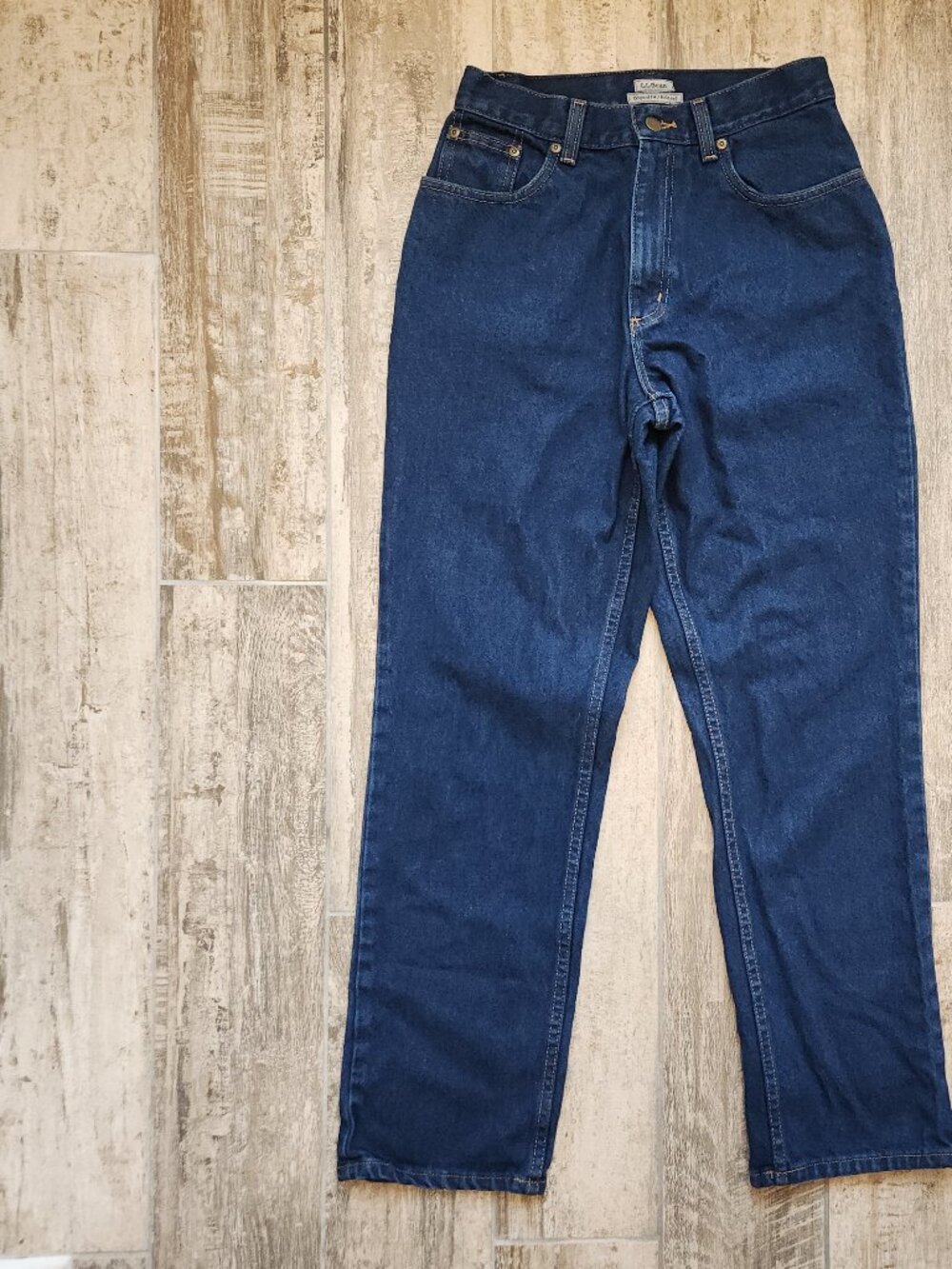 L.L. Bean Original Fit Straight Jeans Womens Sz 6 Reg Blue Denim 100% Cotton